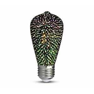 LED 3D Dekoratív izzó FILAMENT ST64 E27/3W/230V 3000K 212705 kép