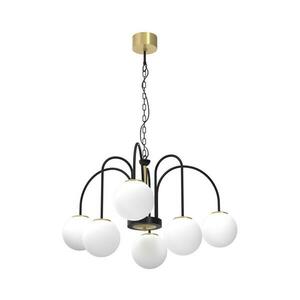 Csillár láncon CAMBRIDGE 6xE14/60W/230V fekete/sárgaréz 3200 kép