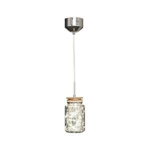 142030 - LED Csillár zsinóron SHOCK LED/5W/230V fényes króm/fa 142030 kép