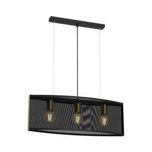 Csillár zsinóron KAGA 3xE27/60W/230V fekete/arany 4152 kép