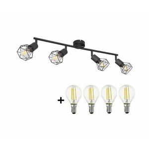 Globo - LED Spotlámpa XARA 4xE14/6W/230V fekete GL5574+4xVT1928 kép