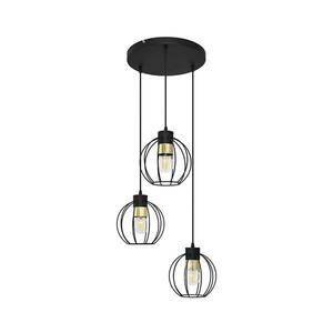Csillár zsinóron STARLIGHT 3xE27/15W/230V fekete/arany W-KD 1399/3 BK+GO kép