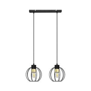Csillár zsinóron STARLIGHT 2xE27/15W/230V fekete/arany W-L 1399/2 BK+GO kép