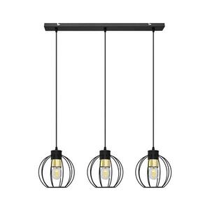 Csillár zsinóron STARLIGHT 3xE27/15W/230V fekete/arany W-L 1399/3 BK+GO kép