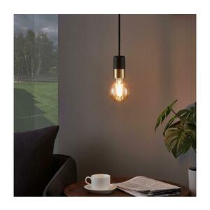 Eglo 31075 - Csillár zsinóron CALARI 1xE27/40W/230V fekete/arany 31075 kép