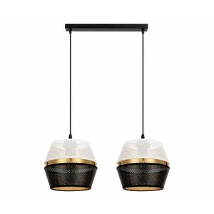 HEXE Csillár zsinóron PARIS 2xE27/60W/230V fehér/fekete/arany 0083 kép