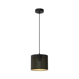Csillár zsinóron LOFT SHADE 1xE27/60W/230V á. 18 cm fekete/arany 5250 kép