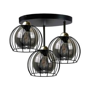 Keter Lighting Felületre szerelhető csillár SOLO BLACK 3xE27/60W/230V á. 30 cm fekete/arany 1495 kép