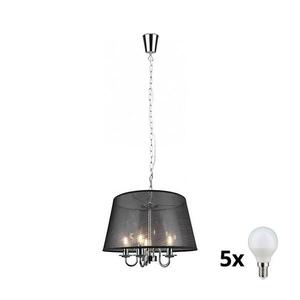 Reality - láncos LED csillár CIMA 5xE14/40W/230V fekete R31035006 kép