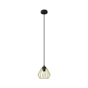 Csillár zsinóron AGAT 1xE27/15W/230V arany/fekete W-KM 1300/1 BK-B +GO MAT kép
