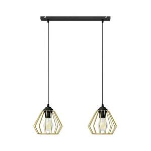 Csillár zsinóron AGAT 2xE27/15W/230V arany/fekete W-L 1300/2 BK-B +GO MAT kép