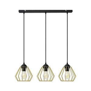 Csillár zsinóron AGAT 3xE27/15W/230V arany/fekete W-L 1300/3 BK-B +GO MAT kép