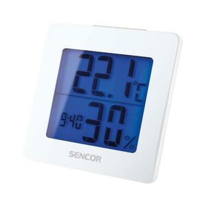 Sencor - Meteorológiai állomás LCD kijelzővel és ébresztőórával 1xAA fehér 35049764 kép