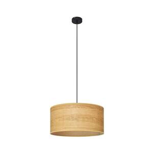 Csillár zsinóron ALBA 1xE27/15W/230V á. 40 cm barna/fekete W-KM 4020/1 BK + WOOD kép