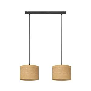 Csillár zsinóron ALBA 2xE27/15W/230V barna/fekete W-L 2015/2 BK + WOOD kép