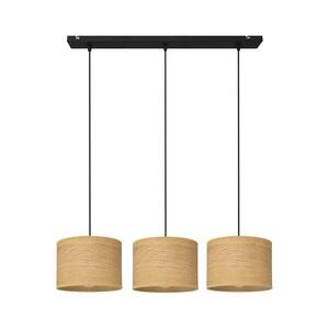 Csillár zsinóron ALBA 3xE27/15W/230V barna/fekete W-L 2015/3 BK + WOOD kép