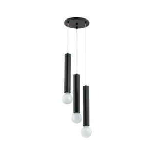 Csillár zsinóron TWISTER 3xE27/60W/230V á. 28 cm fekete 62272 kép