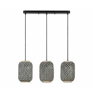 Rabalux 72093 - ADALLA 3xE27/40W/230V rattan függeszték 72093 kép