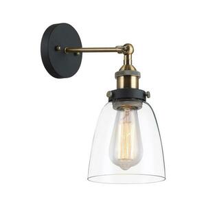 MBM-2563/1 GD+CL - Fali lámpa FRANCIS 1xE27/40W/230V fekete/arany MBM-2563/1 GD+CL kép