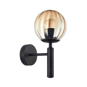 WL-2324-1 BK+AMB - Fali lámpa RAVENA 1xE27/10W/230V fekete WL-2324-1 BK+AMB kép