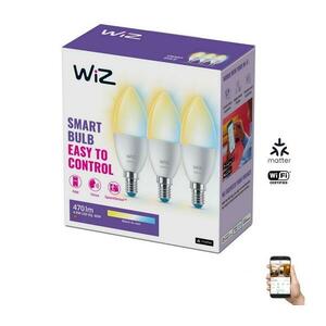 KÉSZLET 3x LED Dimmelhető izzó C37 E14/4, 9W/230V 2700-6500K CRI 90 Wi-Fi - WiZ 8720169075696 kép
