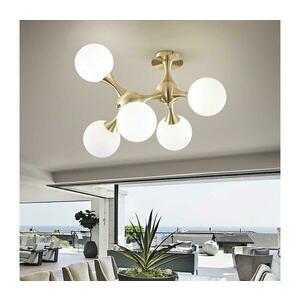 Ideal Lux - Felületre szerelhető csillár NODI 5xE14/28W/230V 50x55 cm sárgaréz/fehér 241050 kép