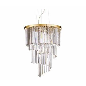 Ideal Lux - Kristály csillár zsinóron CARLTON 12xE14/40W/230V átm. 50 cm arany 213521 kép