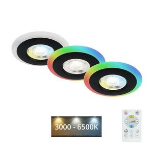 Briloner - KÉSZLET 3x LED RGBW Dimmelhető fürdőszobai beépíthető lámpa LED/5W/230V IP44 + távirányító 7040-035 kép
