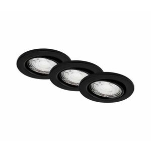 Brilo - KÉSZLET 3x LED Fürdőszobai beépíthető lámpa 1xGU10/5W/230V IP23 fekete 7147-035 kép