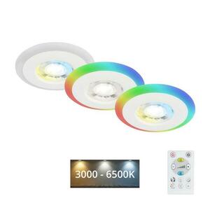 Briloner - KÉSZLET 3x LED RGBW Dimmelhető fürdőszobai beépíthető lámpa LED/5W/230V IP44+ + távirányító 7040-036 kép