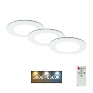 Briloner - KÉSZLET 3x LED Fürdőszobai beépíthető lámpa LED/4, 8W/230V IP44 + távirányító 7034-036 kép