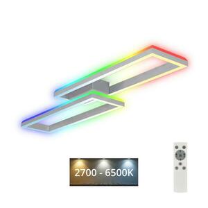 Brilo - LED RGBW Dimmelhető felületre szerelhető csillár FRAME 2xLED/21W/230V 2700-6500K + távirányító 3754-019 kép