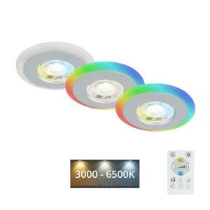 Briloner - KÉSZLET 3x LED RGBW Dimmelhető fürdőszobai lámpa LED/5W/230V IP44 + távirányító 7040-034 kép