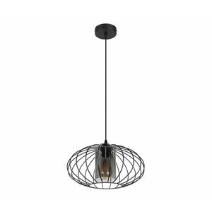 HEXE Csillár zsinóron CORRINI 1xE27/60W/230V átm. 34 cm fekete/szürke 0211 kép