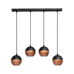 LED Csillár zsinóron MIDWAY 4xGU10/4, 8W/230V fekete/réz W-LC 1804/4 BK-B+BR kép