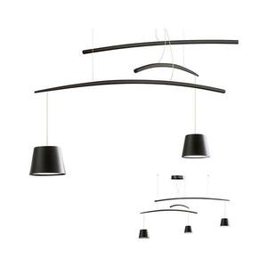 Redo 01-1525 - LED Csillár zsinóron LOLLI 3xLED/6W/230V fekete 01-1525 kép