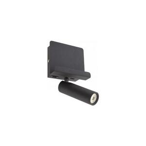 Redo 01-3084 - LED Fali spotlámpa PANEL LED/3, 5W/230V USB fekete 01-3084 kép