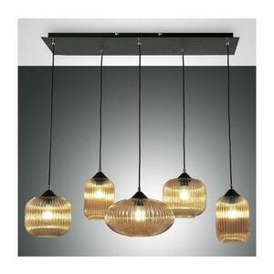 Fabas Luce 3627-48-125 - Csillár zsinóron GILLIS 5xE27/40W/230V arany/fekete 3627-48-125 kép