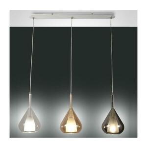 Fabas Luce 3481-48-297 - Csillár zsinóron LILA 3xE27/40W/230V átlátszó/arany/szürke 3481-48-297 kép