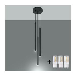 BRILAGI - LED Csillár zsinóron DRIFA 3xG9/4W/230V fekete BR.0471 kép