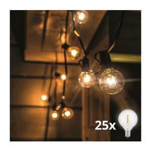 BRILAGI - LED kültéri dekorációs fényfüzér GIRLANDA 25×E12 20 m fekete IP44 meleg fehér WO794-OEM2 kép