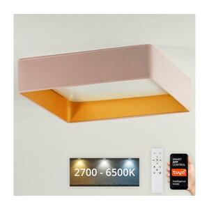 BRILAGI-LED Dimmelhető VELVET SQUARE lámpatest LED/36W/230V Wi-Fi Tuya+távirányító rózsaszín kép