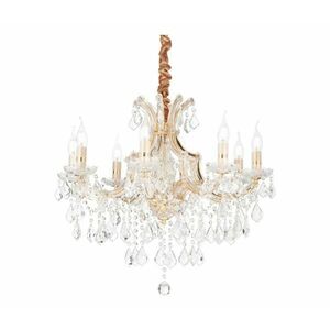 Ideal Lux - Kristály csillár láncon NAPOLEON 8xE14/40W/230V átm. 67 cm arany 167398 kép