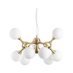 Ideal Lux - NODI kábeles csillár 9xE14/28W/230V, átm. 80 cm, sárgaréz/fehér 241036 kép