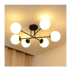 Felületre szerelhető csillár MOON 6xE27/15W/230V fekete W-2022+8020/6 BK+WT/H kép