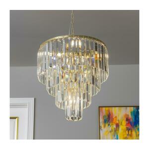 Brilagi - LED Kristály csillár láncon MOZART 5xE14/40W/230V arany BG-17106/4+1-GLD kép