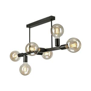 Csillár rúdon ASTRID 6xE27/60W/230V fekete LM-6.146/CZARNY MAT kép