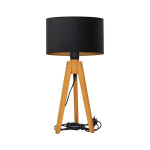 Asztali lámpa ALBA 1xE27/15W/230V fekete/arany/tölgy B-D D+BK+2515 BK+GO kép
