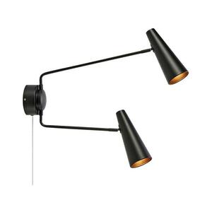 Markslöjd 108690 - Fali lámpa PEAK 2xE14/40W/230V fekete 108690 kép