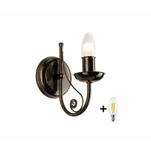 BRILAGI - LED fali lámpa STEFANO 1xE14/40W/230V fekete patina 8590828606673 kép